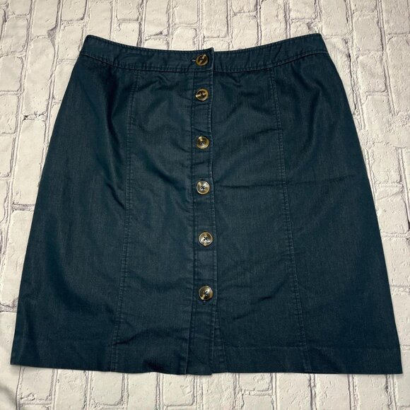 Pantology women’s button up blue skirt Size 16 - Picture 1 of 4